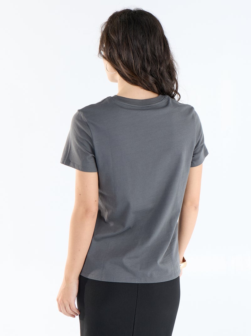 T-shirt in jersey a maniche corte Grigio - Kiabi