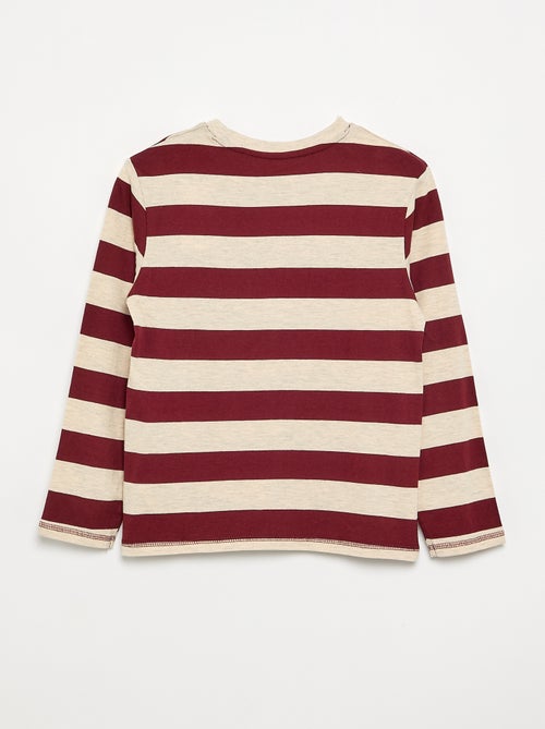 T-shirt in jersey a maniche lunghe a righe - Kiabi