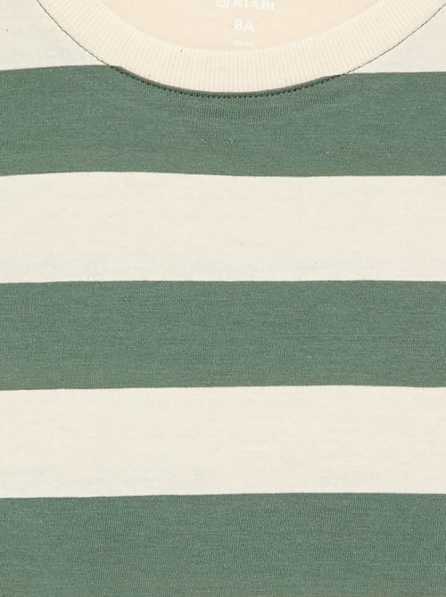 T-shirt in jersey a maniche lunghe a righe - Kiabi