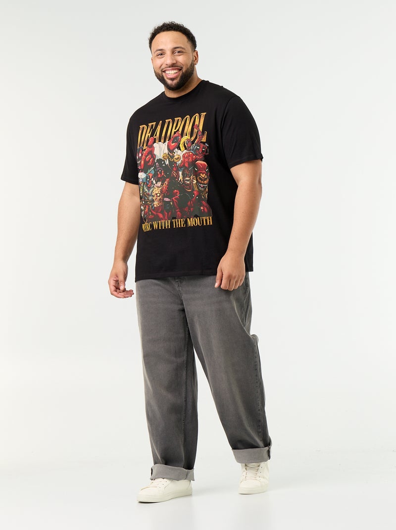 T-shirt in jersey 'Deadpool' 'Marvel' a maniche corte Nero - Kiabi