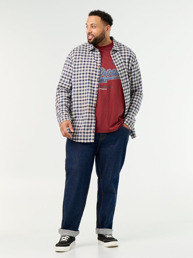 T-shirt in jersey stampato a maniche corte Rosso - Kiabi