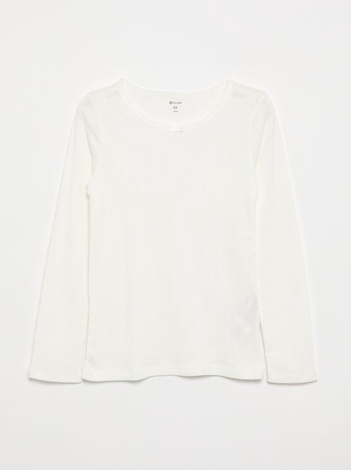 T-shirt in maglia pointelle - Confezione da 2 - Kiabi