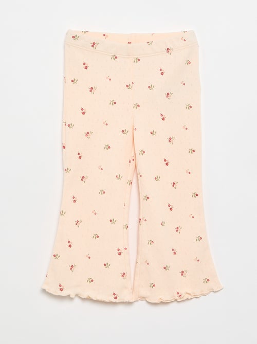 T-shirt in maglia pointelle + pantaloni - 2 pezzi - Kiabi
