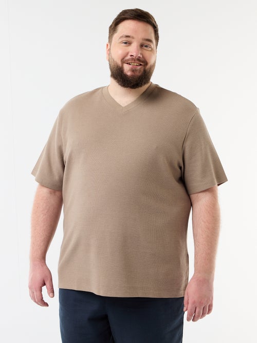 T-shirt in piqué a maniche corte - Kiabi
