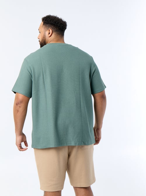 T-shirt in piqué a maniche corte - Kiabi