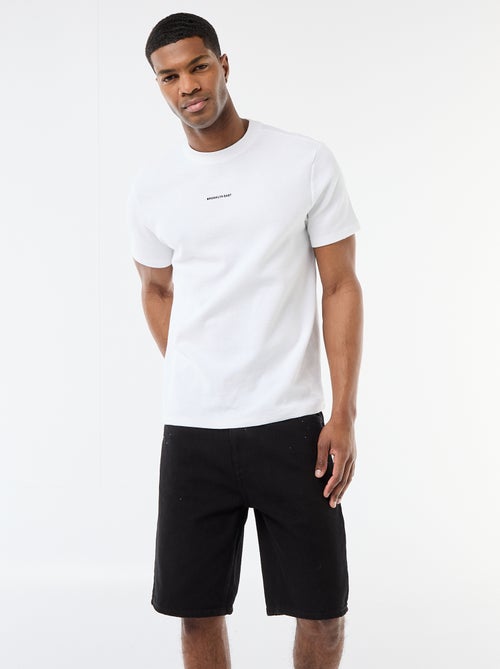 T-shirt in piqué di cotone a maniche corte - Kiabi