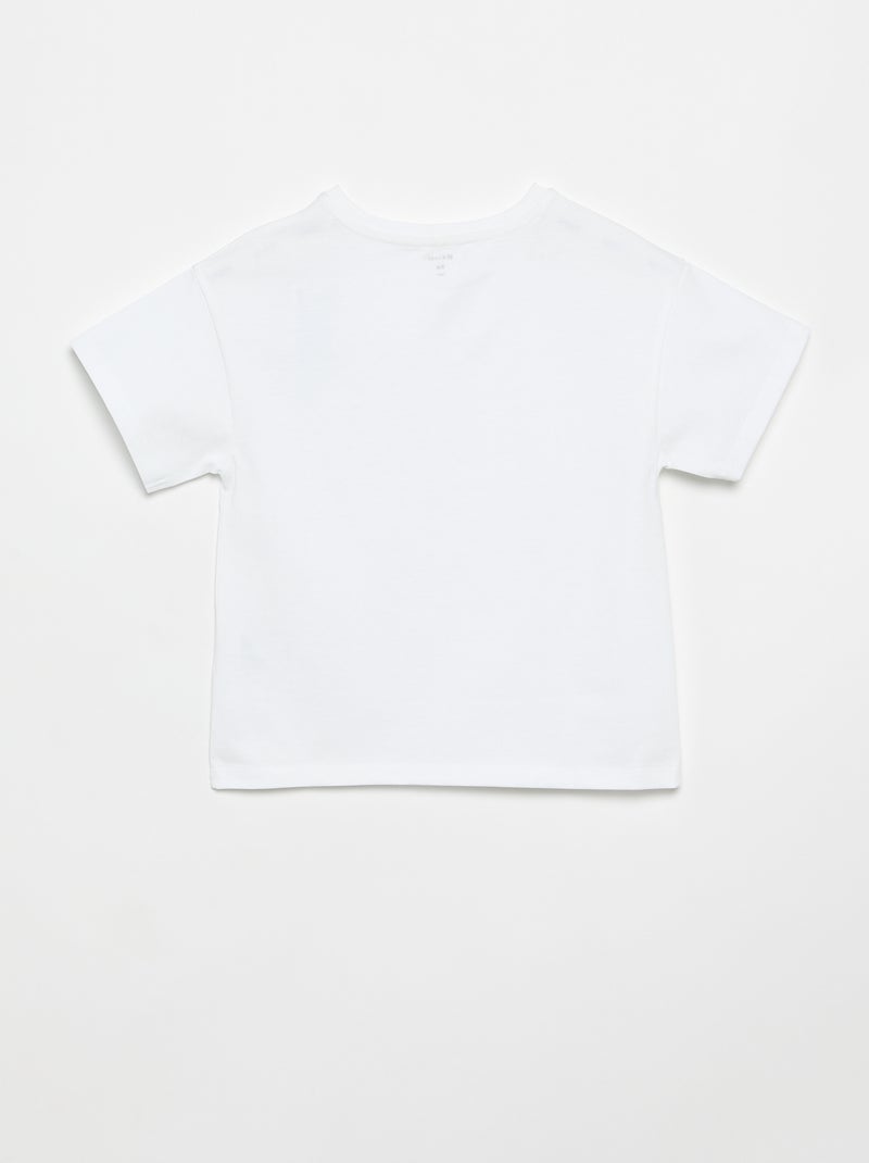 T-shirt in Tough Cotton a maniche corte Bianco - Kiabi