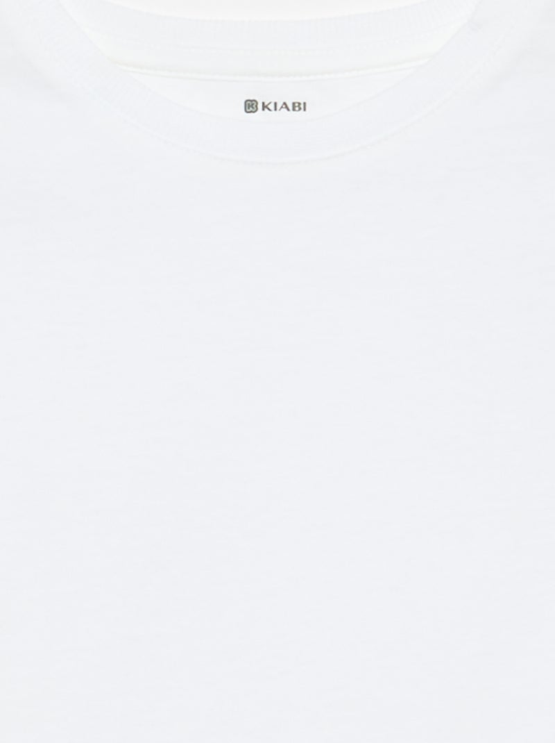 T-shirt in Tough Cotton a maniche corte Bianco - Kiabi