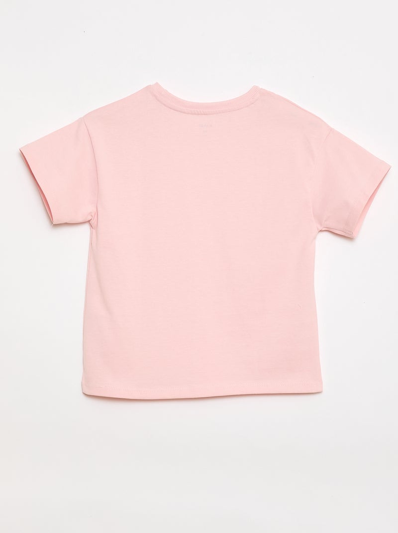 T-shirt in Tough Cotton a maniche corte Rosa - Kiabi