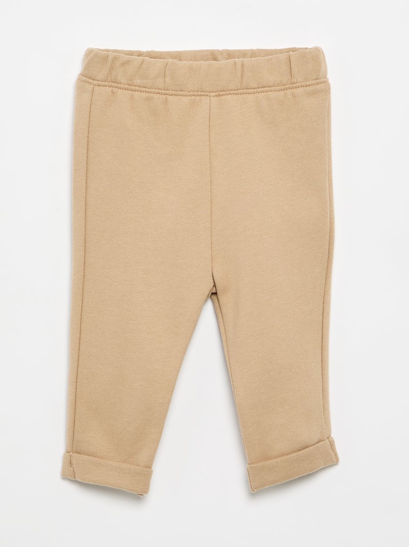 T-shirt + Jogging Bottoms Set - 2-piece Beige - Kiabi