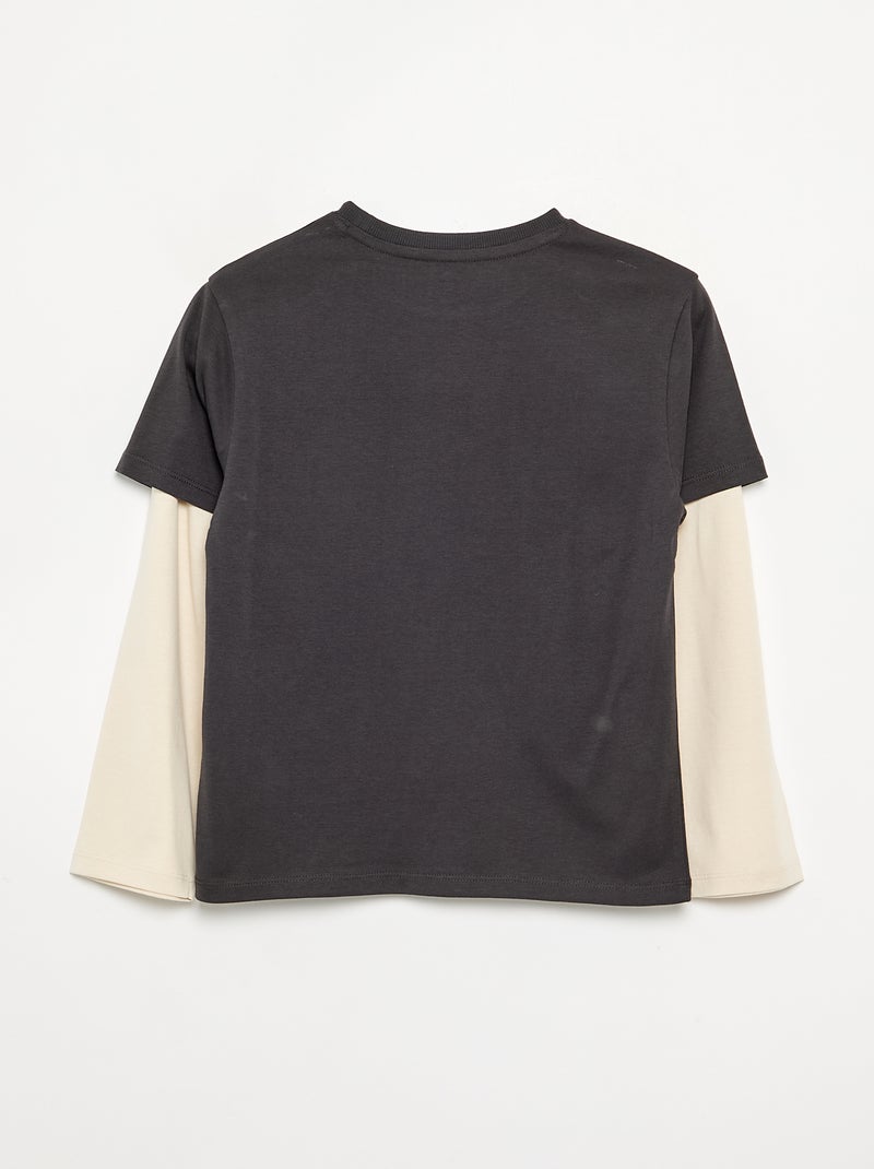 T-shirt 'Jurassic World' à manches longues Noir - Kiabi