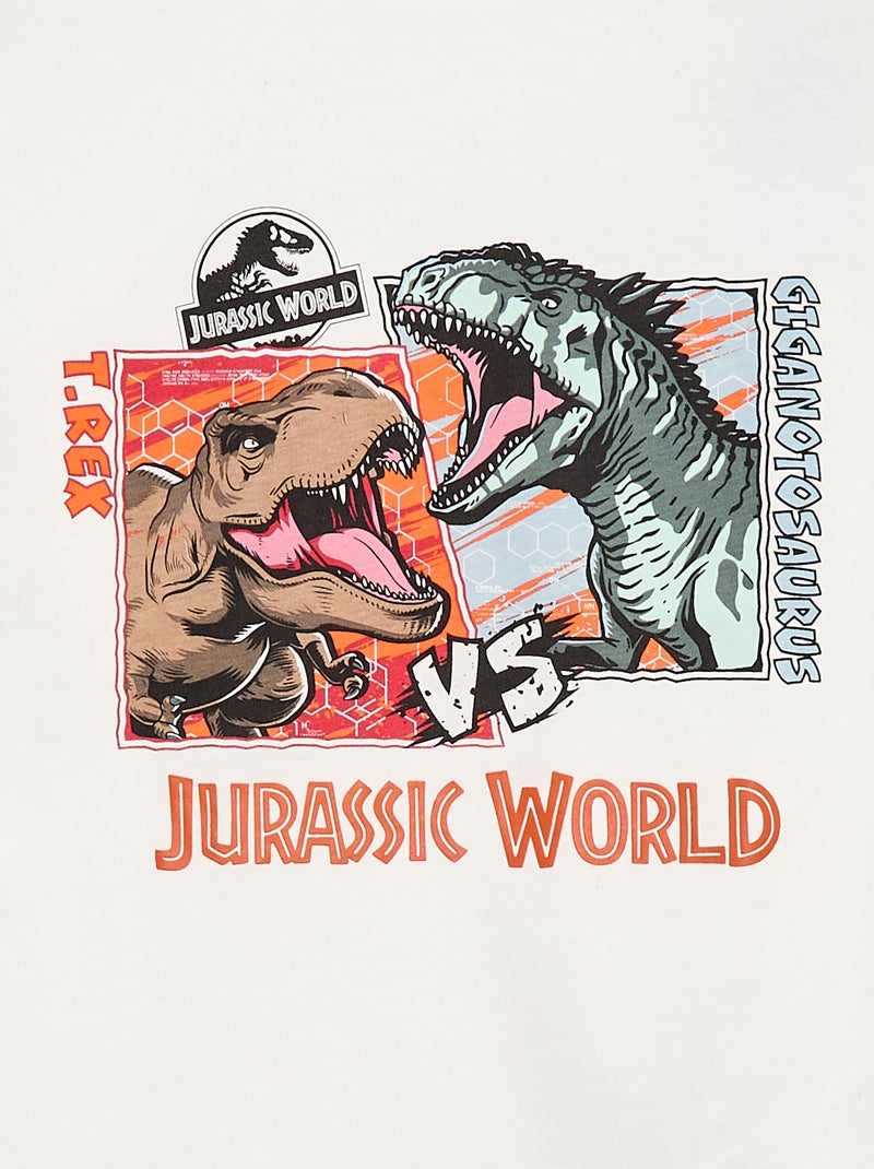 T-shirt "Jurassic World" a maniche corte Bianco - Kiabi