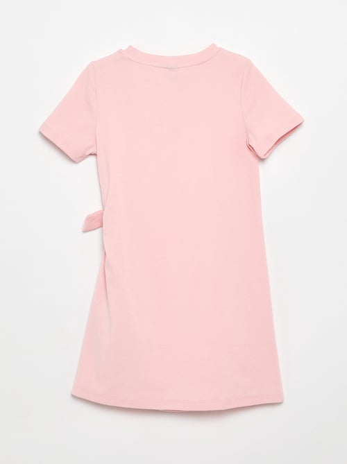 T-Shirt-Kleid mit Schleife an der Seite - Kiabi