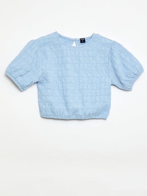 T-shirt large en maille fantaisie - Kiabi