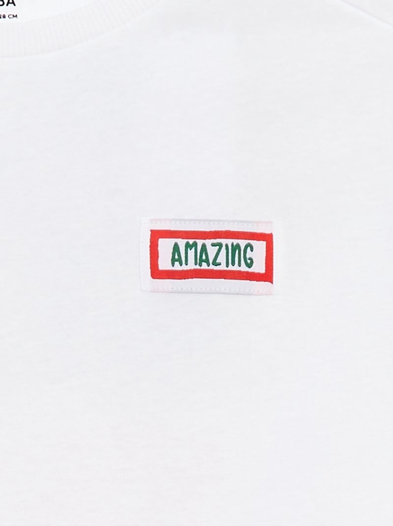 T-shirt loose à manches courtes Beige - Kiabi