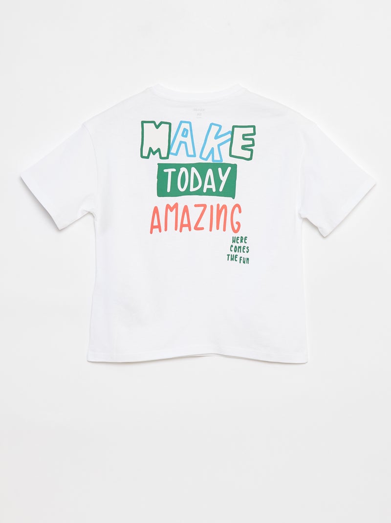 T-shirt loose à manches courtes Beige - Kiabi