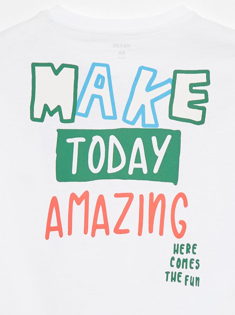 T-shirt loose à manches courtes Beige - Kiabi