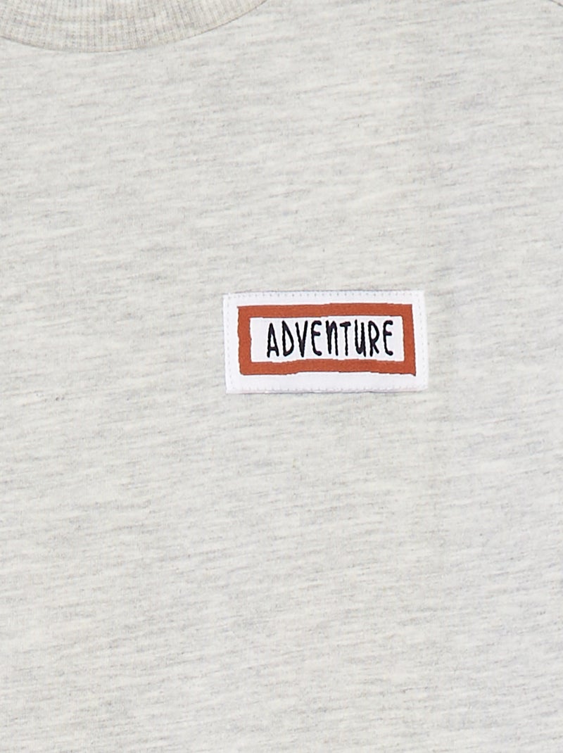 T-shirt loose à manches courtes Gris - Kiabi