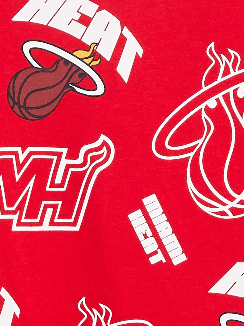 T-shirt loose à manches courtes 'NBA' ROUGE - Kiabi