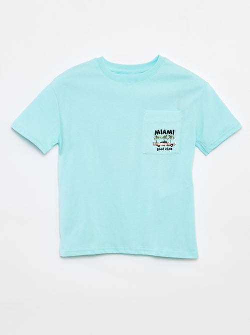 T-shirt loose avec poche poitrine - Kiabi