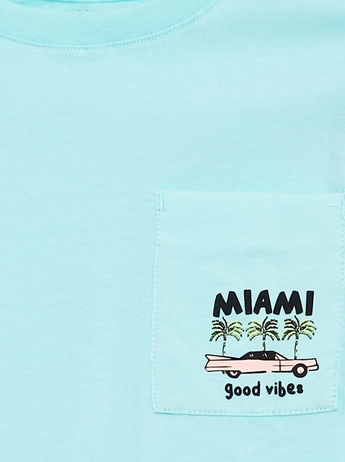 T-shirt loose avec poche poitrine - Kiabi