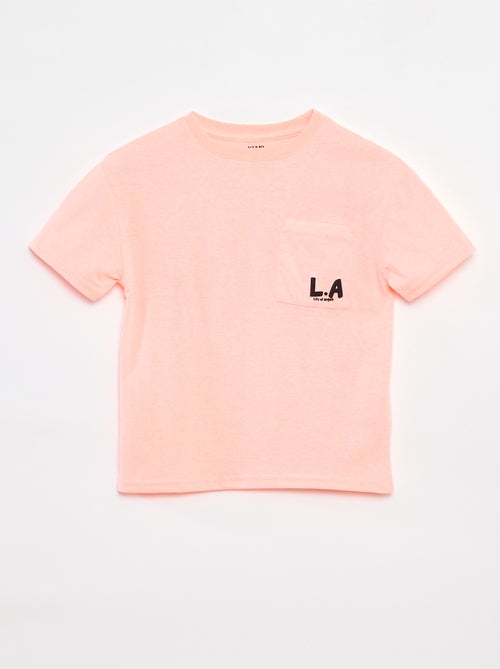 T-shirt loose avec poche poitrine - Kiabi