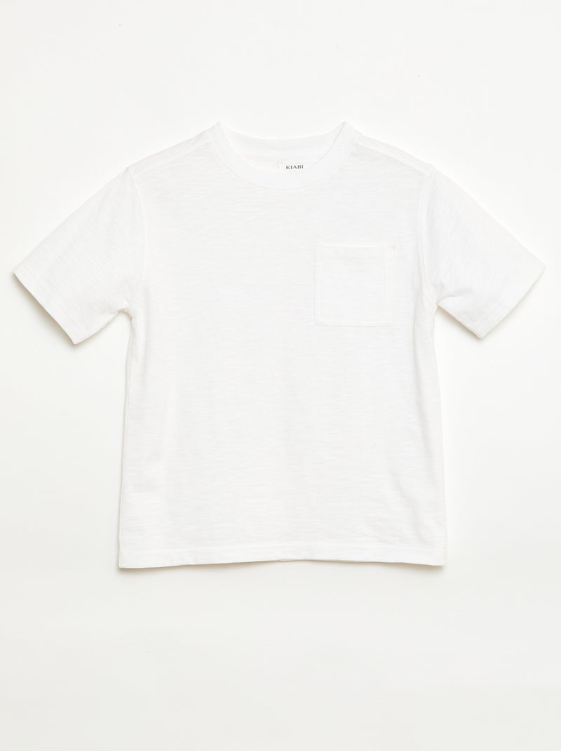 T-shirt loose Blanc - Kiabi