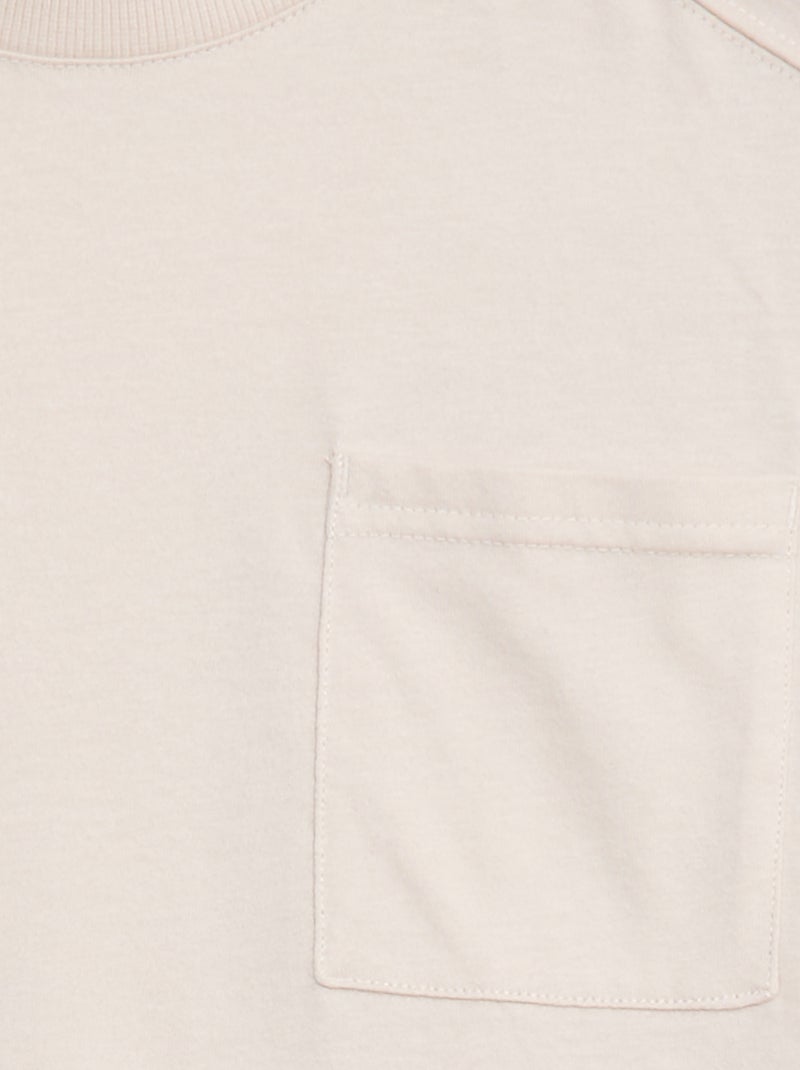 T-shirt loose uni Blanc - Kiabi