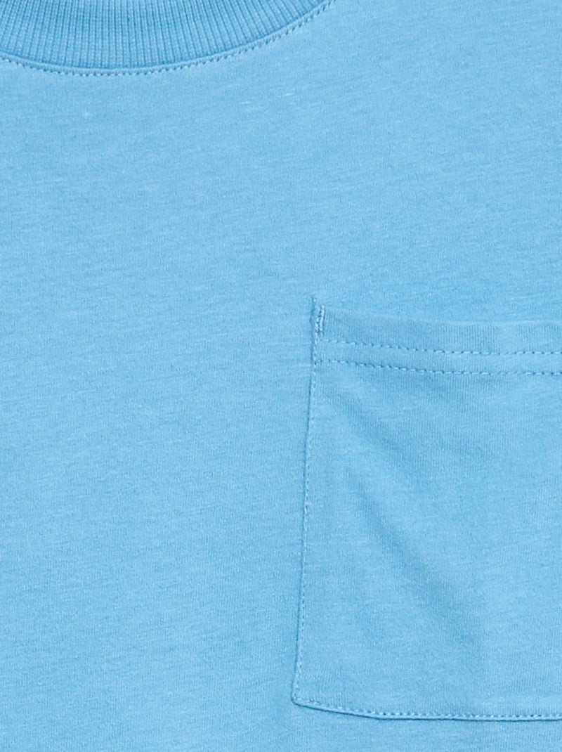 T-shirt loose uni Bleu - Kiabi