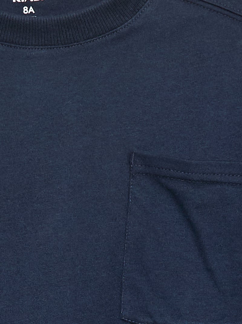 T-shirt loose uni Bleu - Kiabi