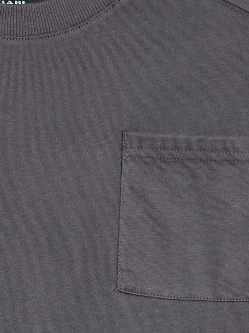 T-shirt loose uni Gris - Kiabi