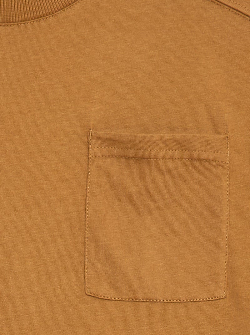 T-shirt loose uni Jaune - Kiabi