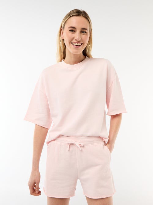 T-shirt manches 3/4 en French Terry - Kiabi