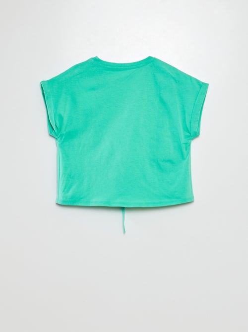 T-shirt manches courtes à nouer à la base - Kiabi