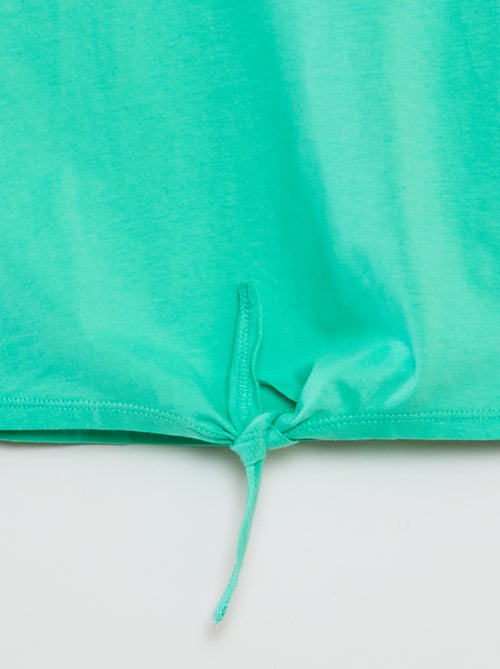 T-shirt manches courtes à nouer à la base - Kiabi