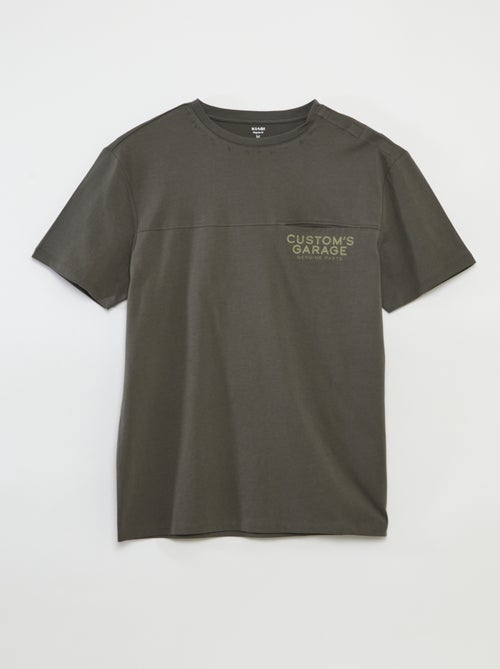 T-shirt manches courtes imprimé - collection facile à enfiler - Kiabi