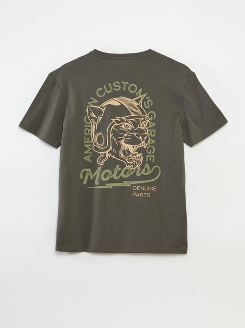 T-shirt manches courtes imprimé - collection facile à enfiler - Kiabi