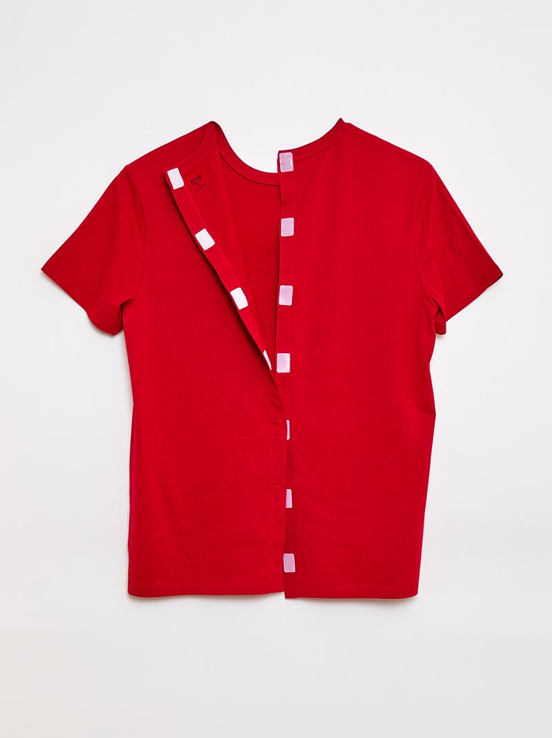 T-shirt manches courtes imprimé - So Easy Rouge - Kiabi