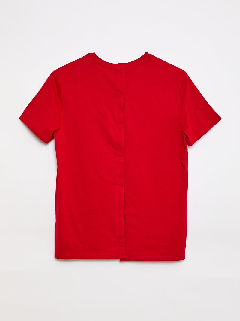 T-shirt manches courtes imprimé - So Easy Rouge - Kiabi