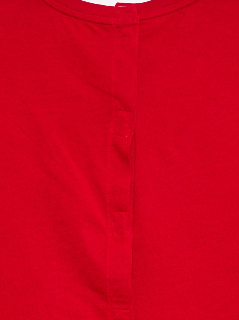T-shirt manches courtes imprimé - So Easy Rouge - Kiabi