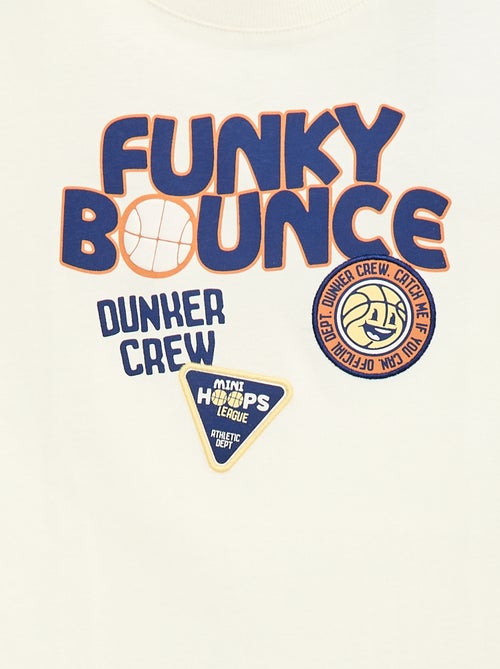 T-shirt manches courtes imprimé devant - Kiabi