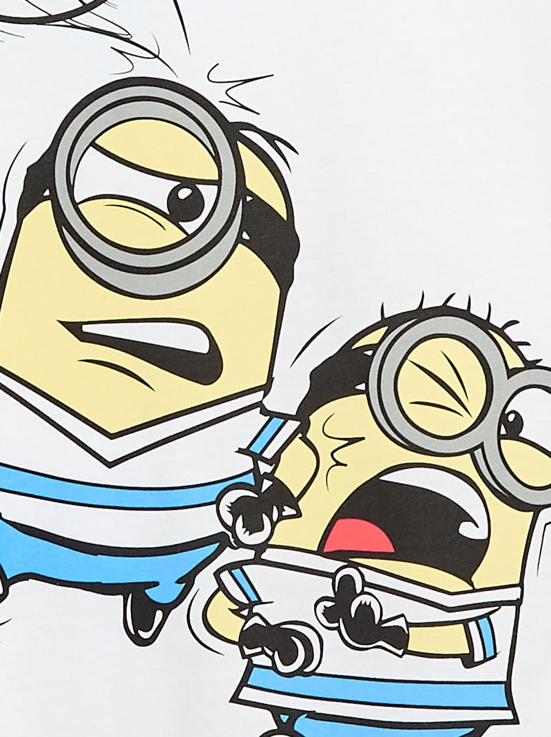T-shirt manches courtes imprimé 'Minions' Blanc - Kiabi