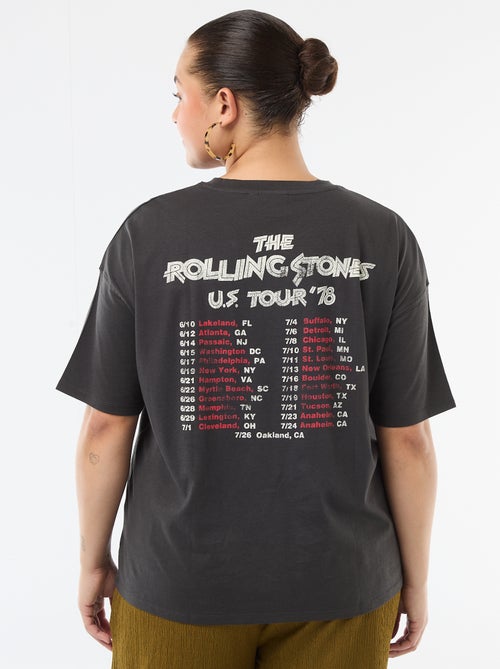 T-shirt manches courtes 'Rolling stones' - Kiabi
