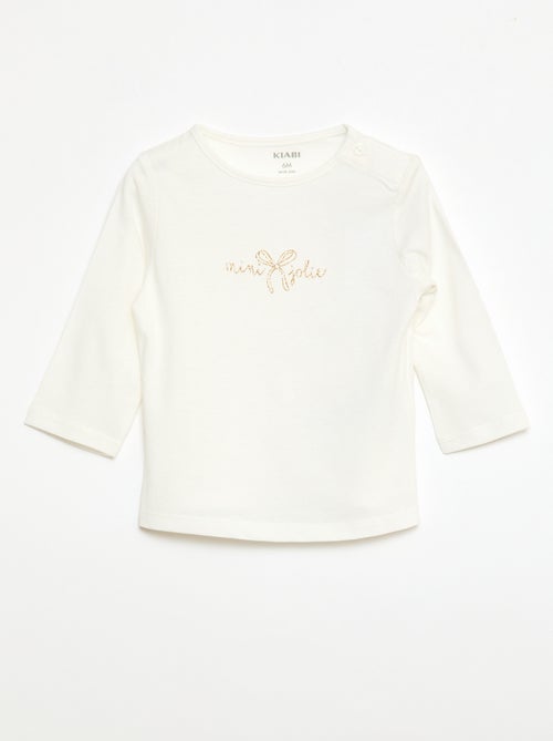 T-shirt manches longue impirmé - Kiabi