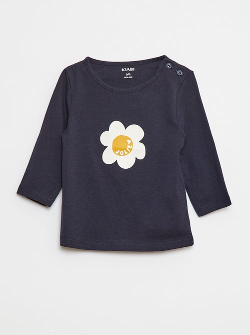 T-shirt manches longue impirmé - Kiabi