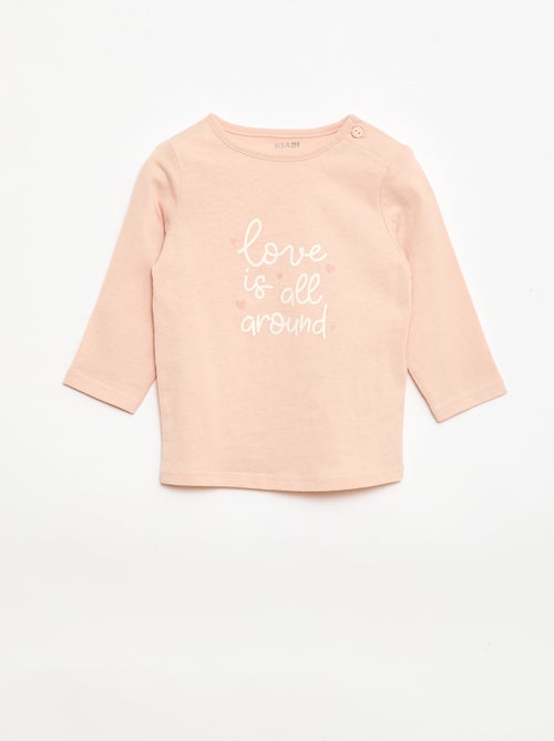 T-shirt manches longue impirmé - Kiabi