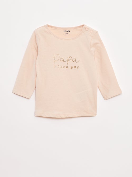 T-shirt manches longue impirmé - Kiabi