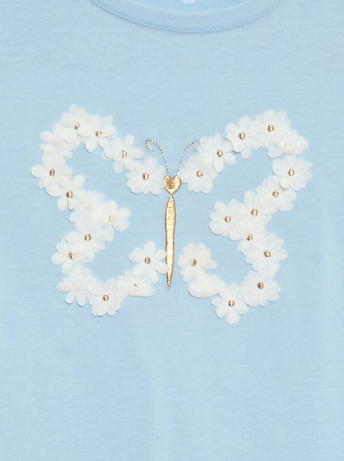 T-shirt manches longues avec sequins - Kiabi