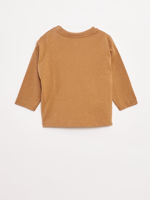 T-shirt manches longues et poche poitrine - Kiabi