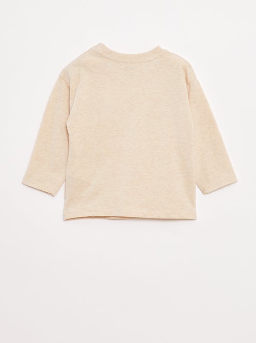 T-shirt manches longues et poche poitrine - Kiabi